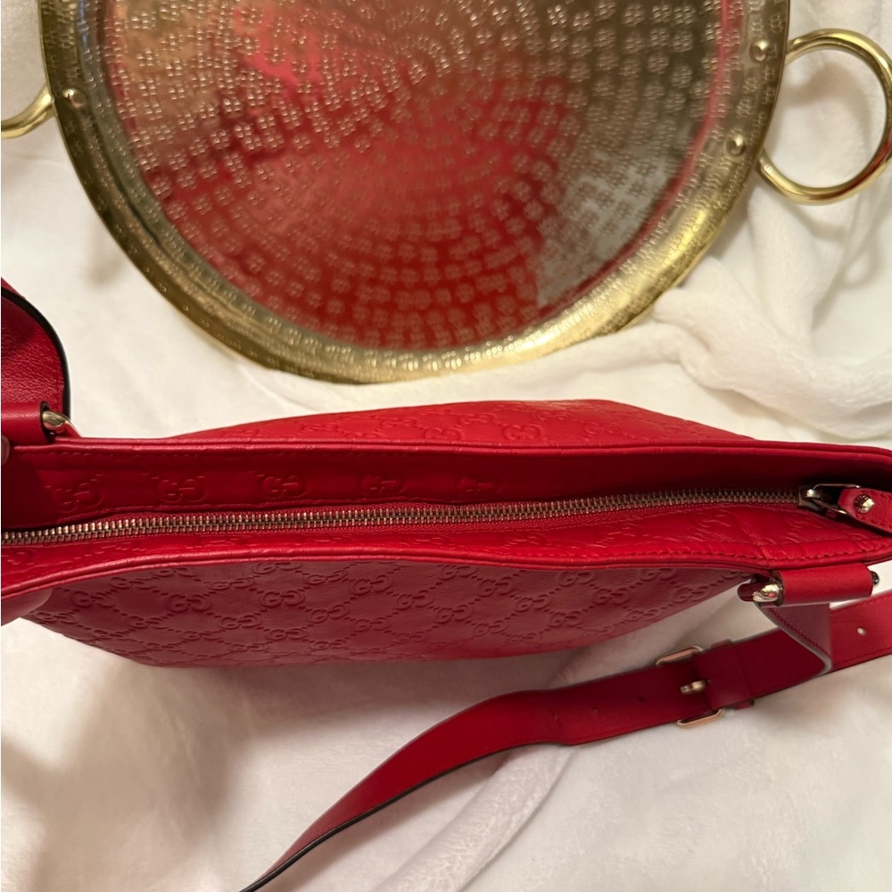 Gucci Red Leather Crossbody Bag - Picture 7 of 13